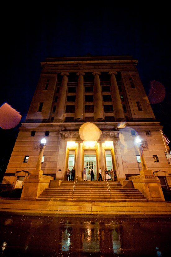 We picked an old, naturally beautiful building for our reception, one that did not need very much decoration. Also, by going outside of a traditional wedding venue, the price was much, much cheaper. 